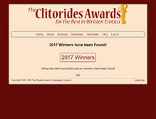 Tablet Screenshot of clitoridesawards.org